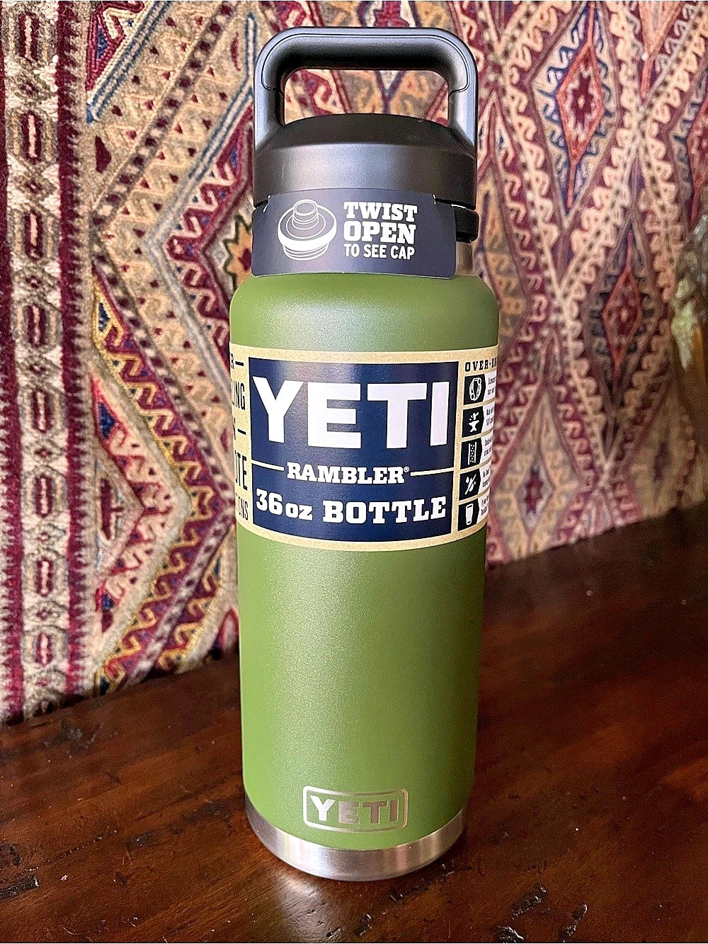 YETI Rambler 36 oz Bottle with Chug Cap Highlands Olive (Retired Color) NWT